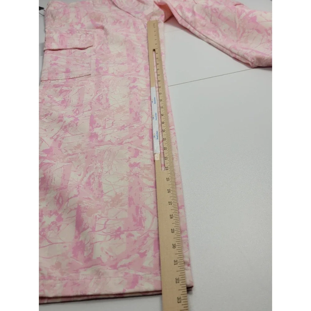 True Religion Women's Light Pink Baggy Camo Military Cargo Pants Size 26x32 NWT